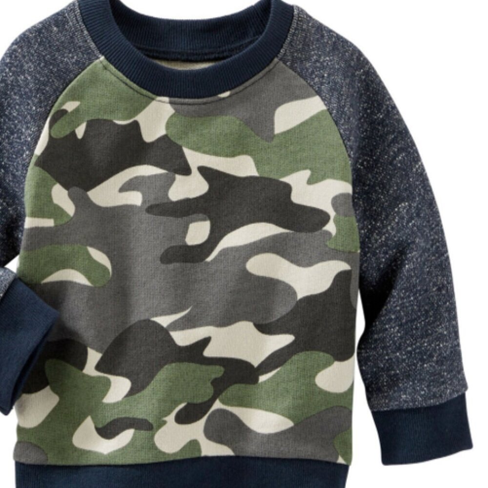 NWT Oshkosh Bgosh Cardigan Sweater for Toddler Baby Boys French Terry 12… - Picture 3 of 5